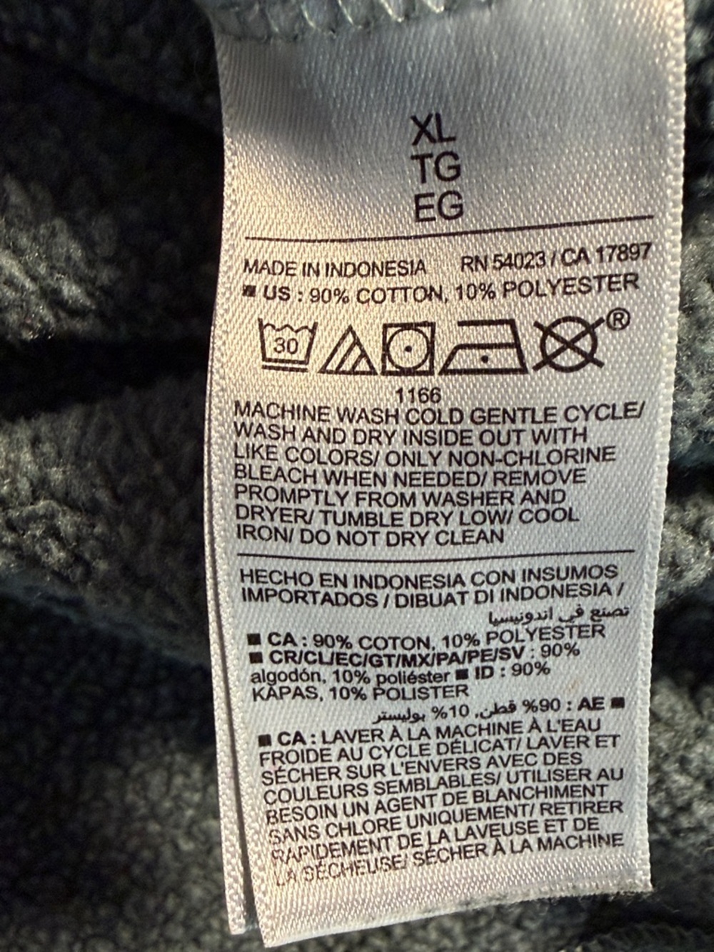 Oversized Crewneck Sweatshirt in Teal Blue by Old Navy - Picture 4 of 4